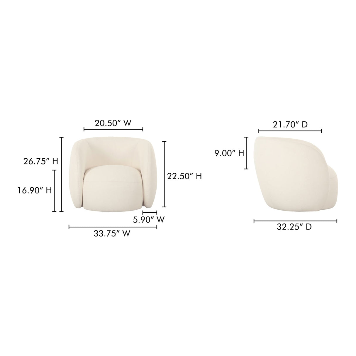 Modern European furniture - Curved Back Outdoor Accent Chair - www.oroa.com