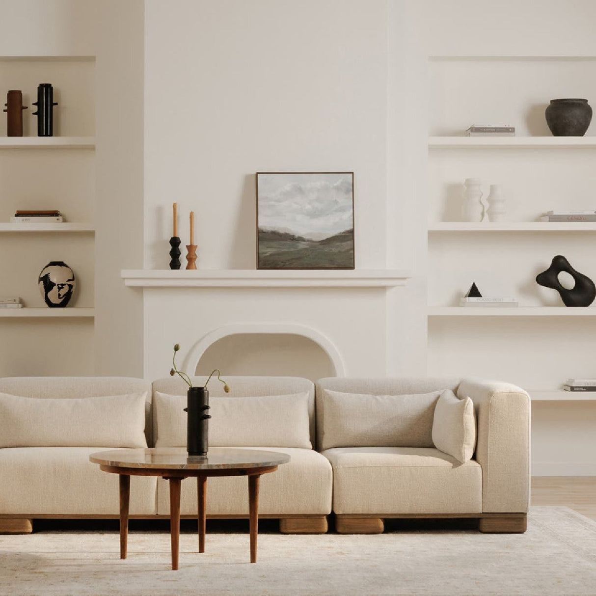 Modern European furniture - Beige Corner Chair - www.oroa.com
