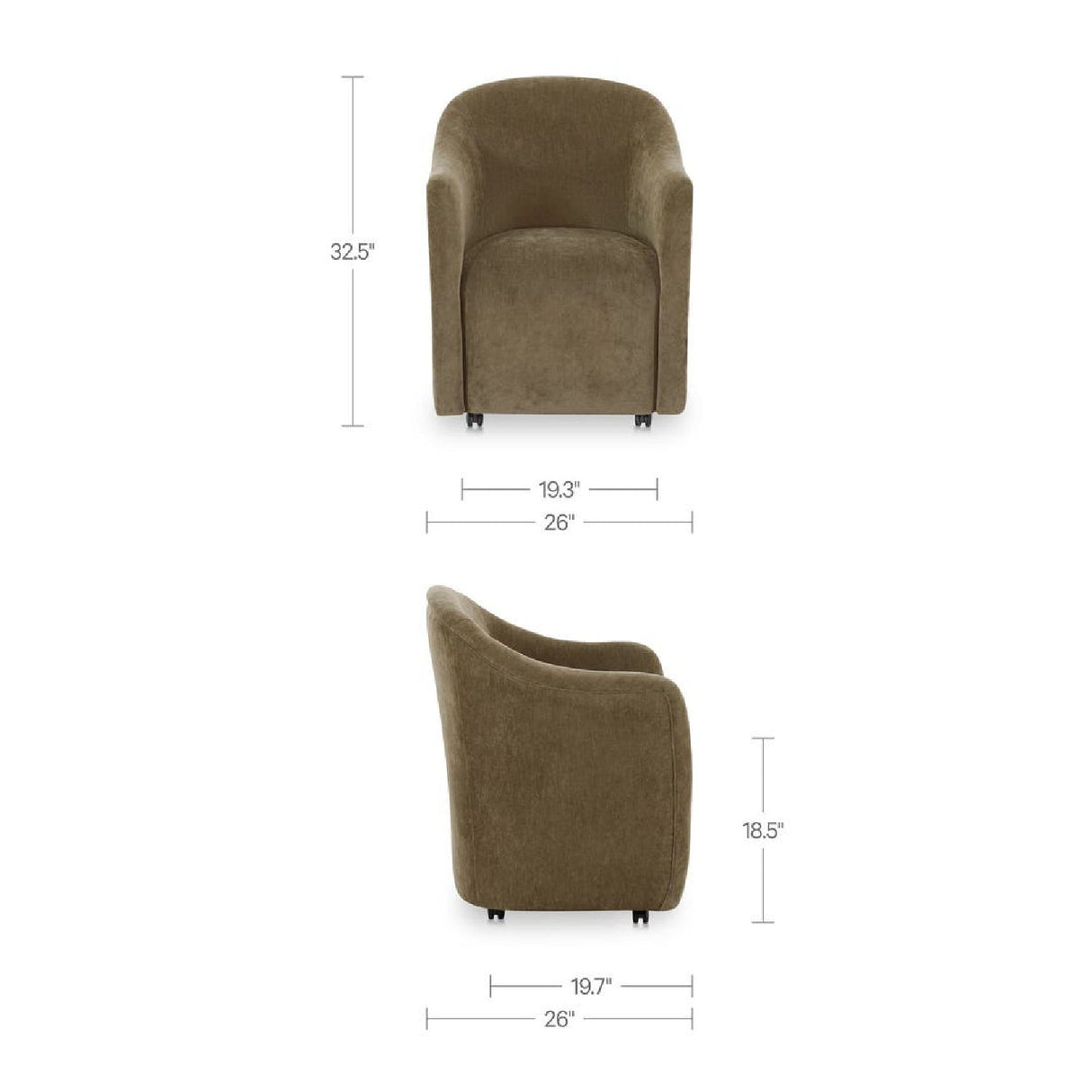 Barrel-Inspired Rolling Dining Chair – Drava – alternate view 38