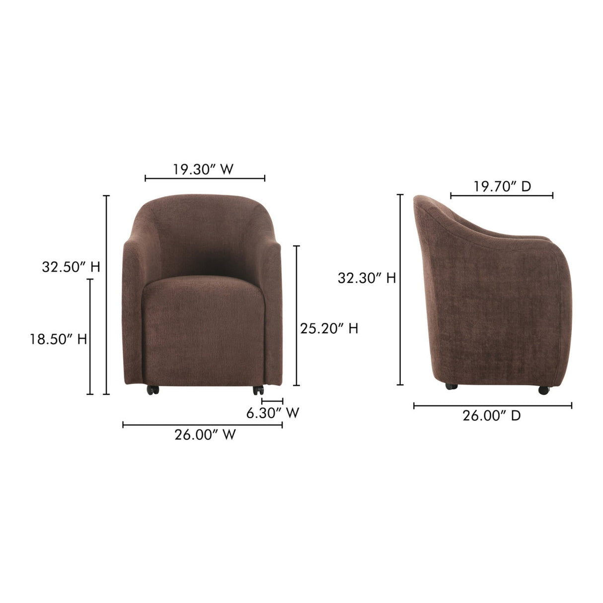 Modern European furniture - Barrel-Inspired Rolling Dining Chair - www.oroa.com