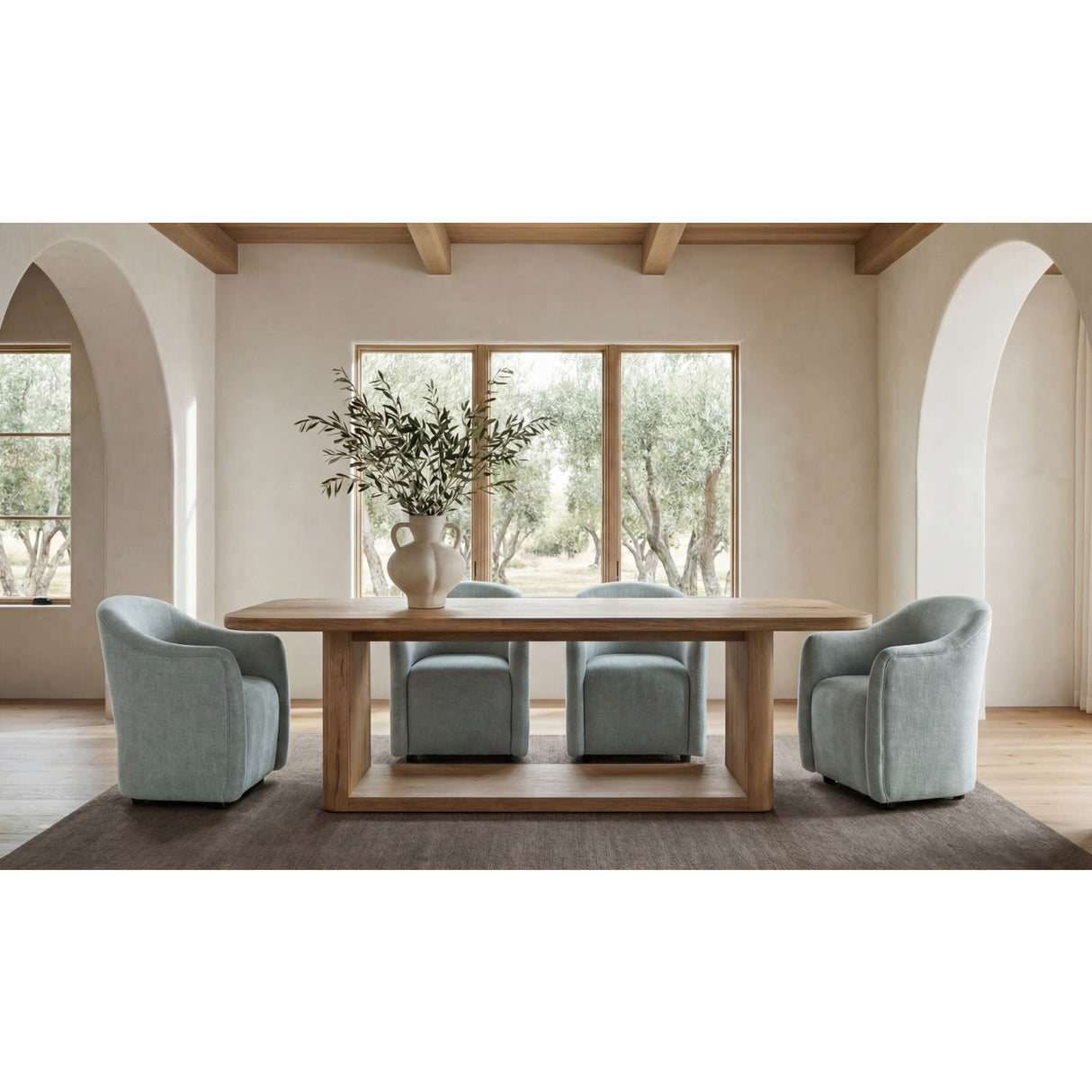 Modern European furniture - Barrel-Inspired Rolling Dining Chair - www.oroa.com