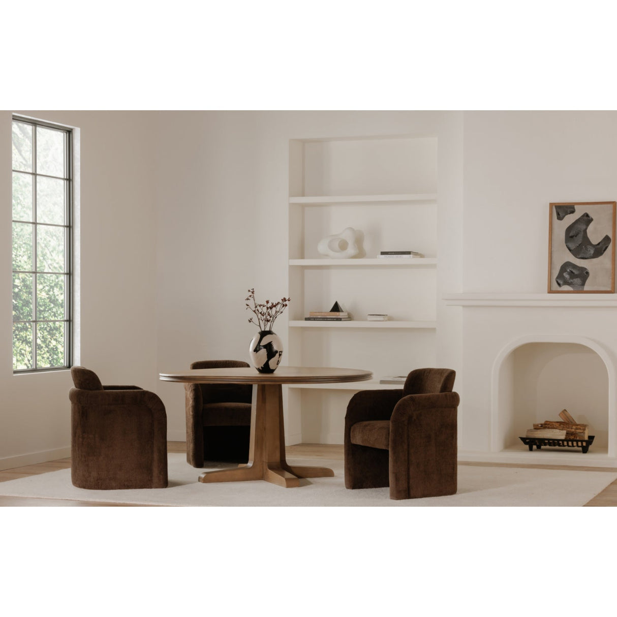 Modern European furniture - Curved Frame Rolling Dining Chair - www.oroa.com