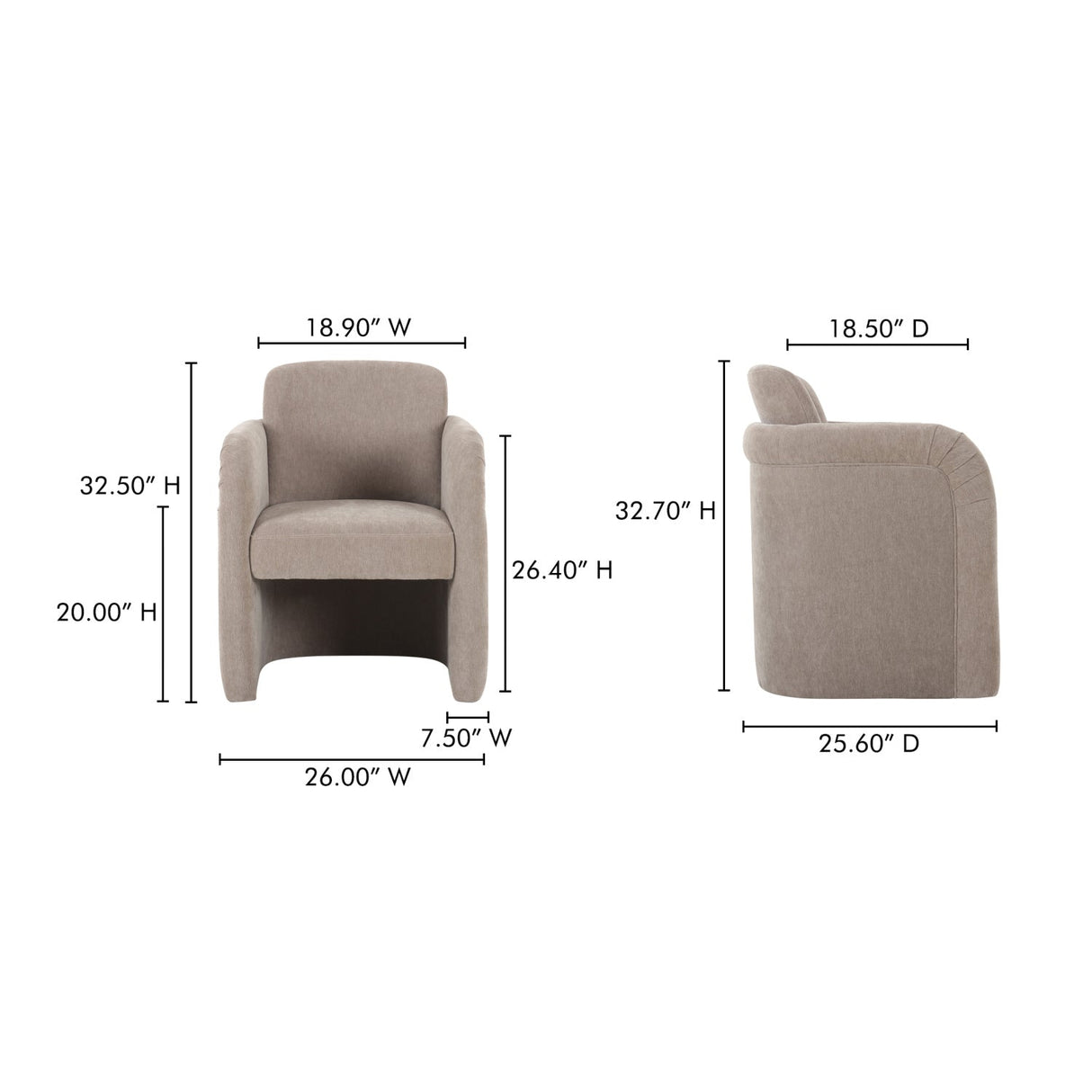 Modern European furniture - Curved Frame Rolling Dining Chair - www.oroa.com