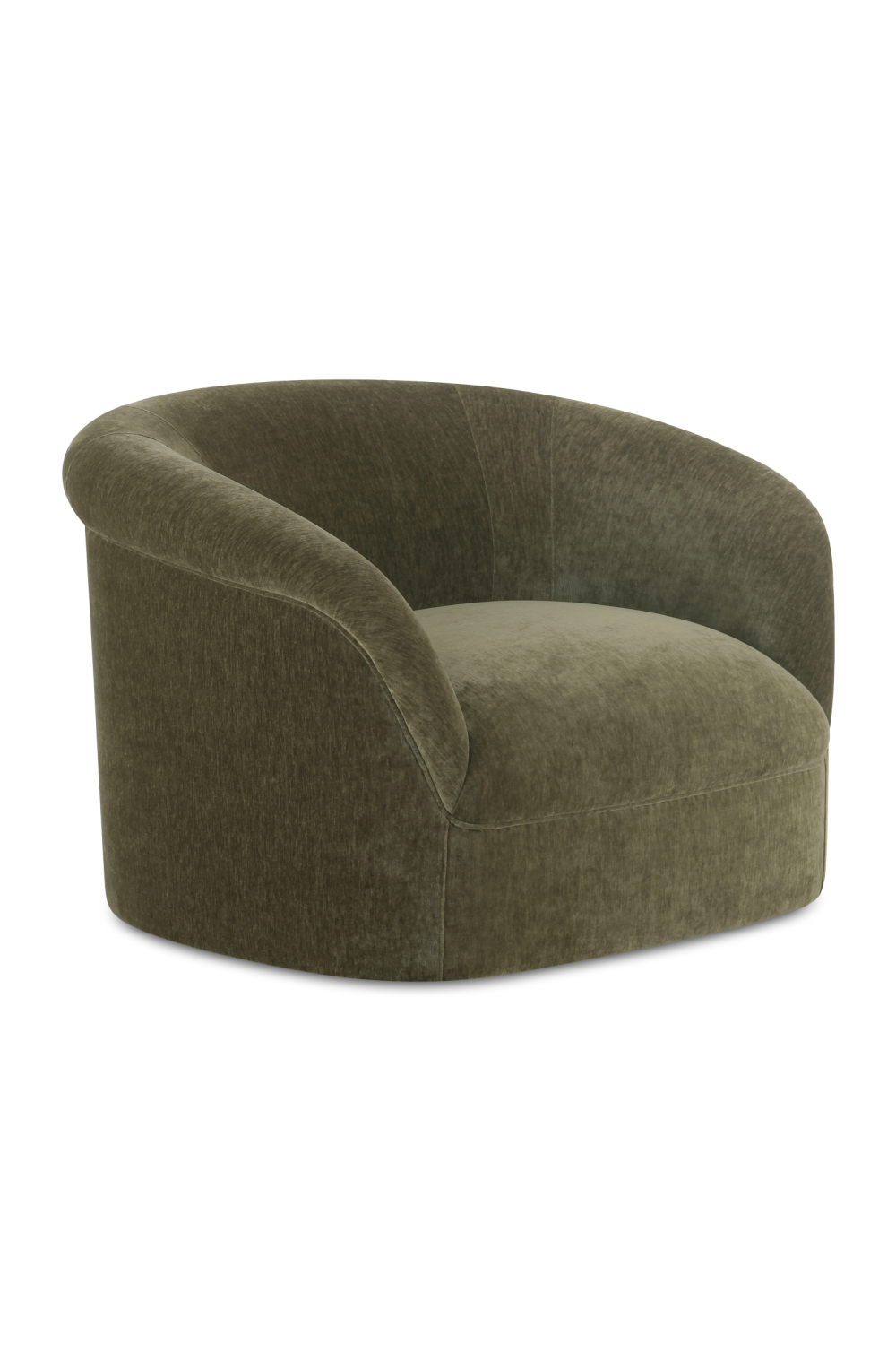 Velvet Rolled-Arm Lounge Chair | Novi Living Thora | Oroa.com