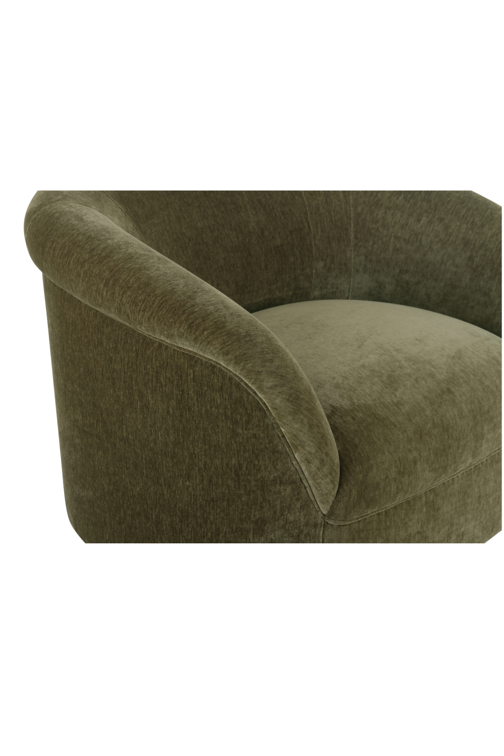 Velvet Rolled-Arm Lounge Chair | Novi Living Thora | Oroa.com
