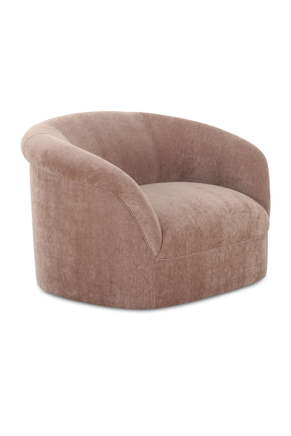 Velvet Rolled-Arm Lounge Chair | Novi Living Thora | Oroa.com