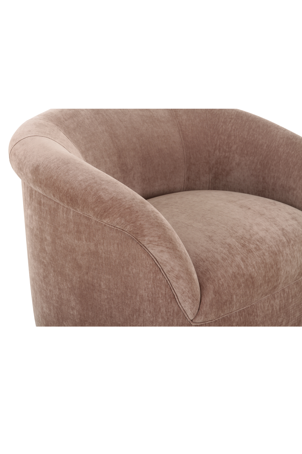 Velvet Rolled-Arm Lounge Chair | Novi Living Thora | Oroa.com