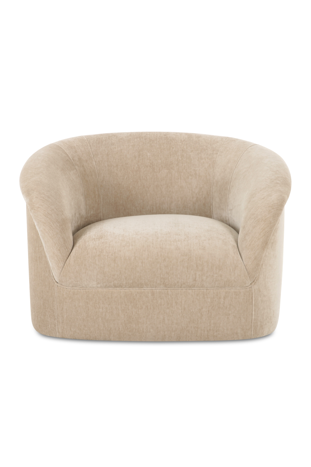 Velvet Rolled-Arm Lounge Chair | Novi Living Thora | Oroa.com