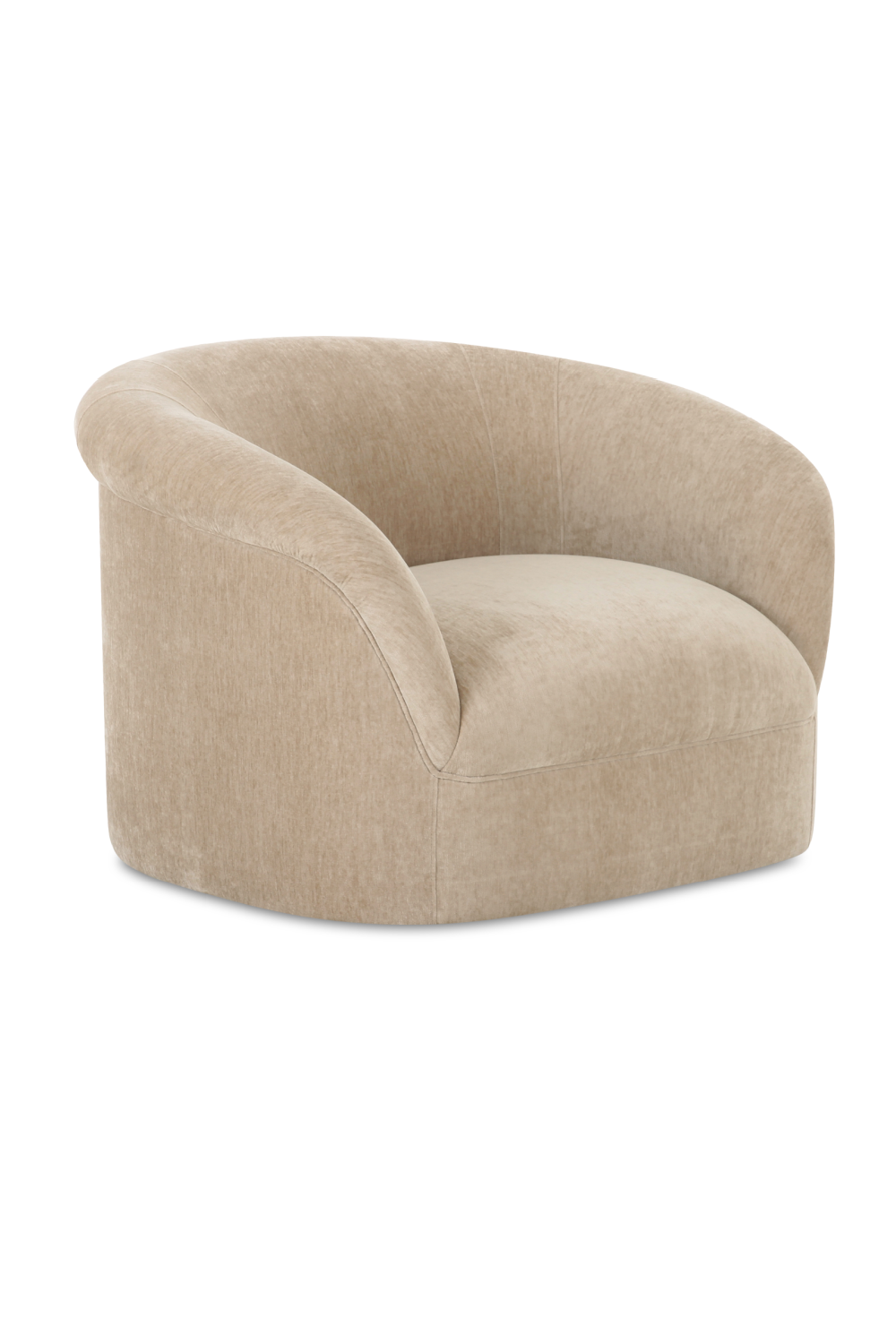 Modern European furniture - Velvet Rolled-Arm Lounge Chair - www.oroa.com