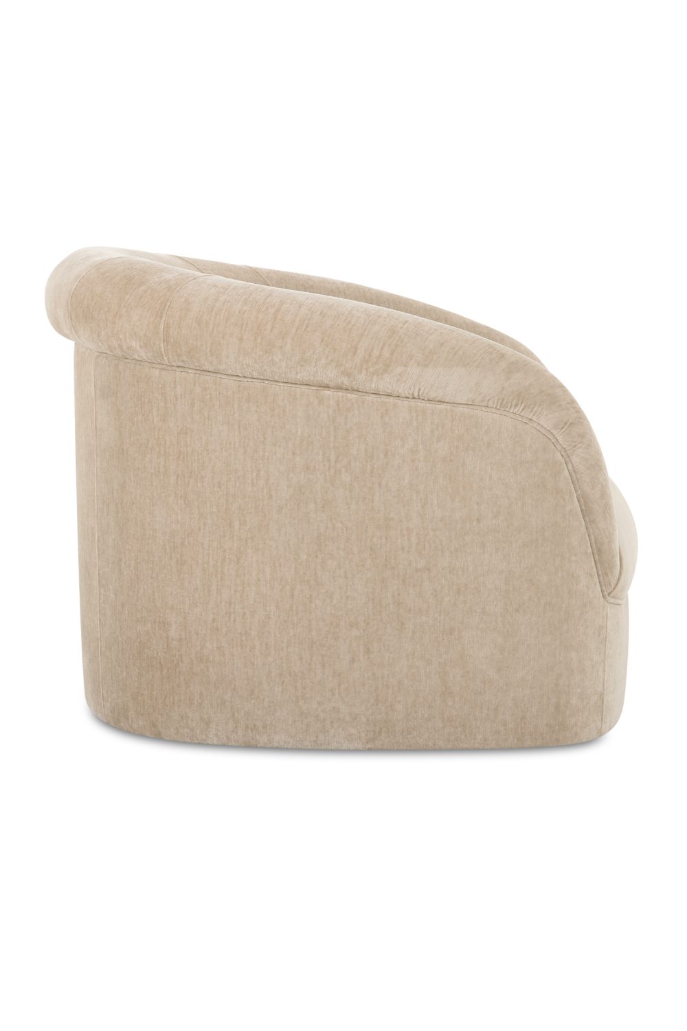 Velvet Rolled-Arm Lounge Chair | Novi Living Thora | Oroa.com