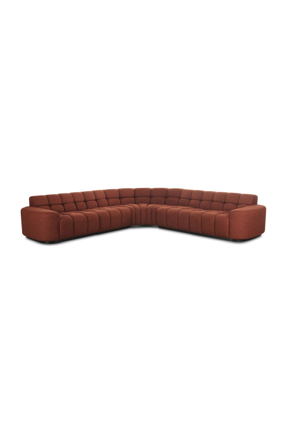 Modern European furniture - Square-Tufted L-Shaped Sectional Sofa - www.oroa.com