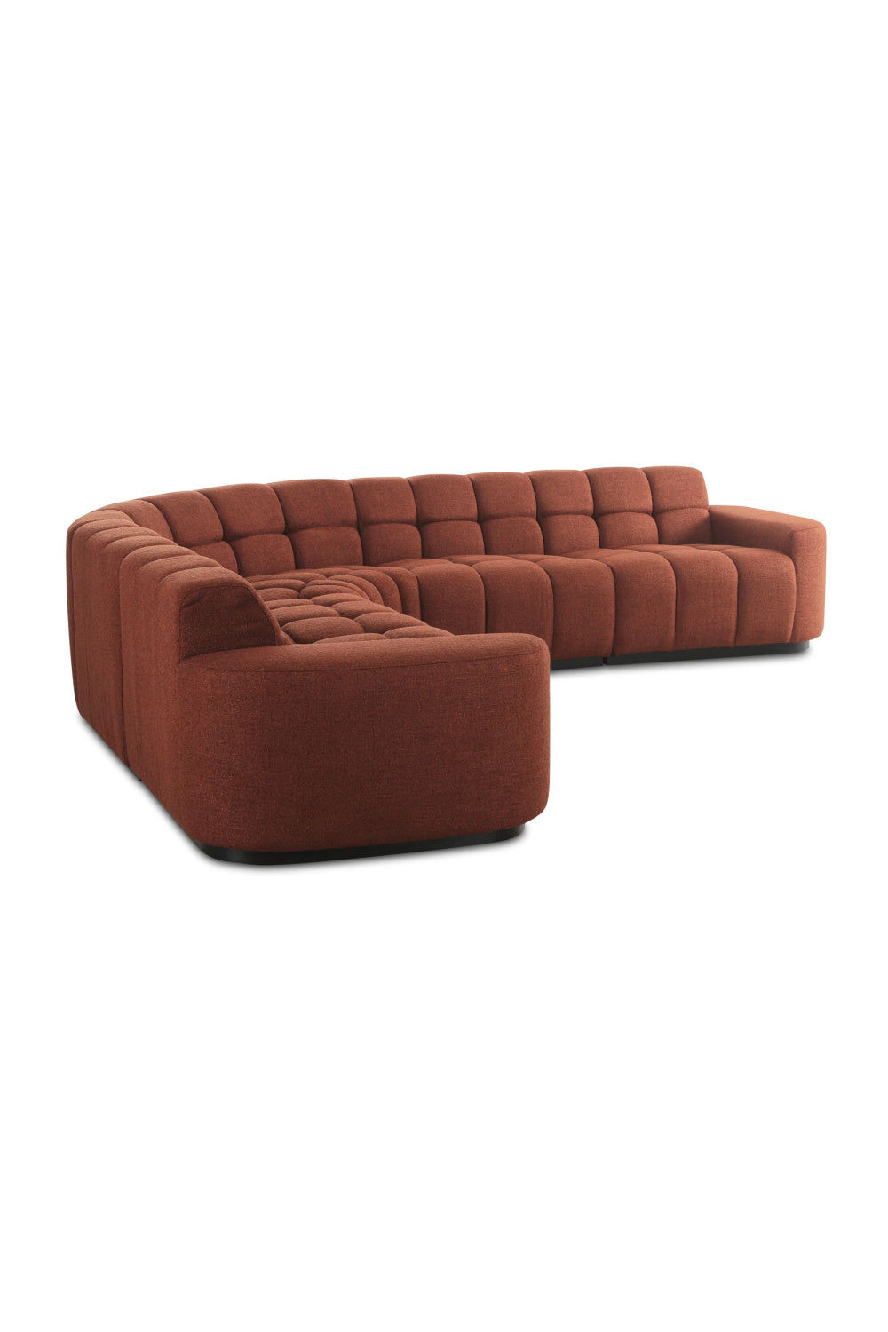 Modern European furniture - Square-Tufted L-Shaped Sectional Sofa - www.oroa.com