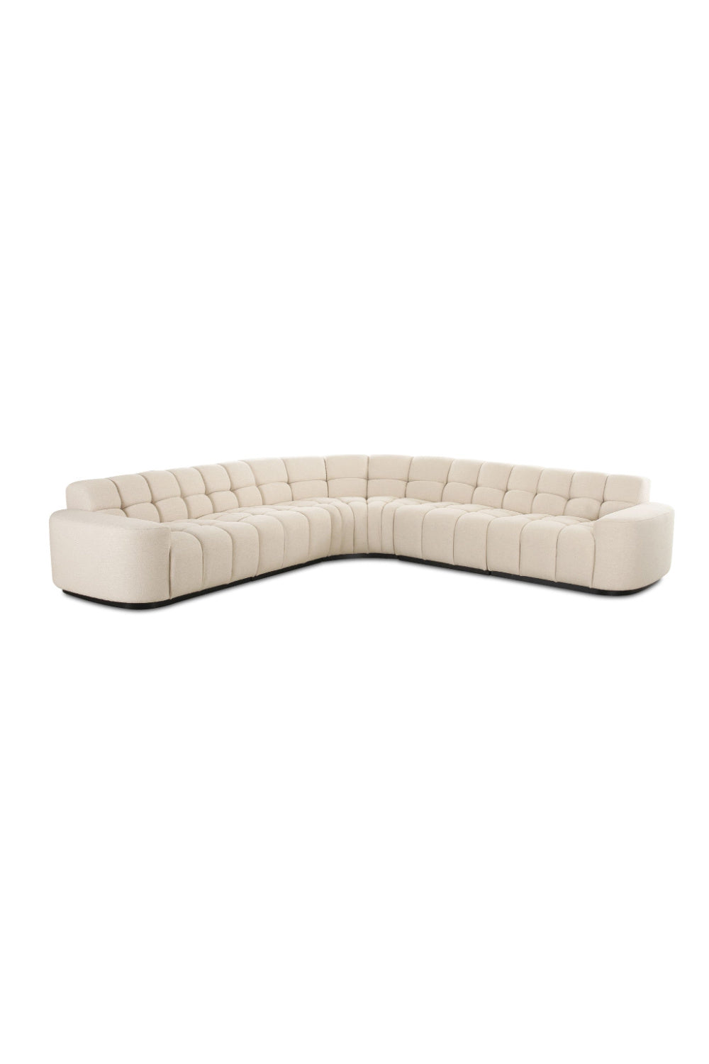Modern European furniture - Square-Tufted L-Shaped Sectional Sofa - www.oroa.com