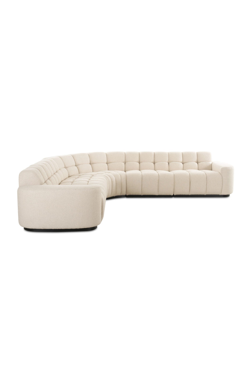 Modern European furniture - Square-Tufted L-Shaped Sectional Sofa - www.oroa.com