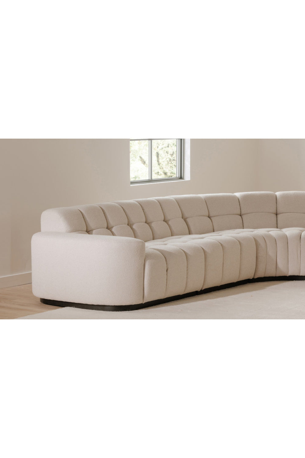 Modern European furniture - Square-Tufted L-Shaped Sectional Sofa - www.oroa.com