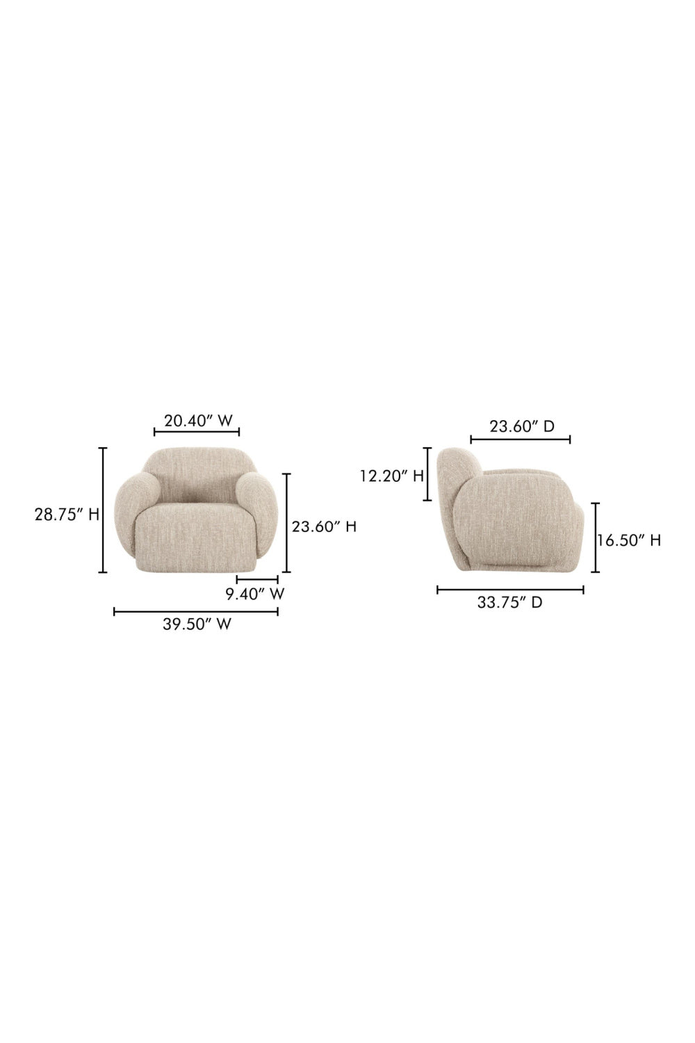 Modern European furniture - Modern Minimalist Lounge Chair - www.oroa.com