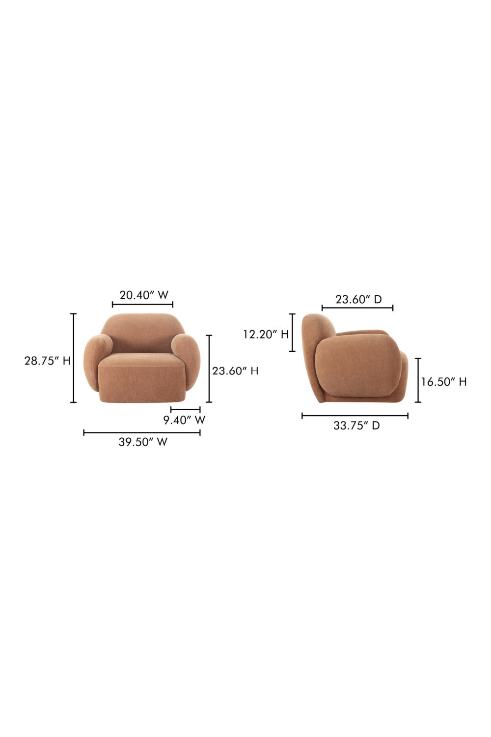 Modern European furniture - Modern Minimalist Lounge Chair - www.oroa.com