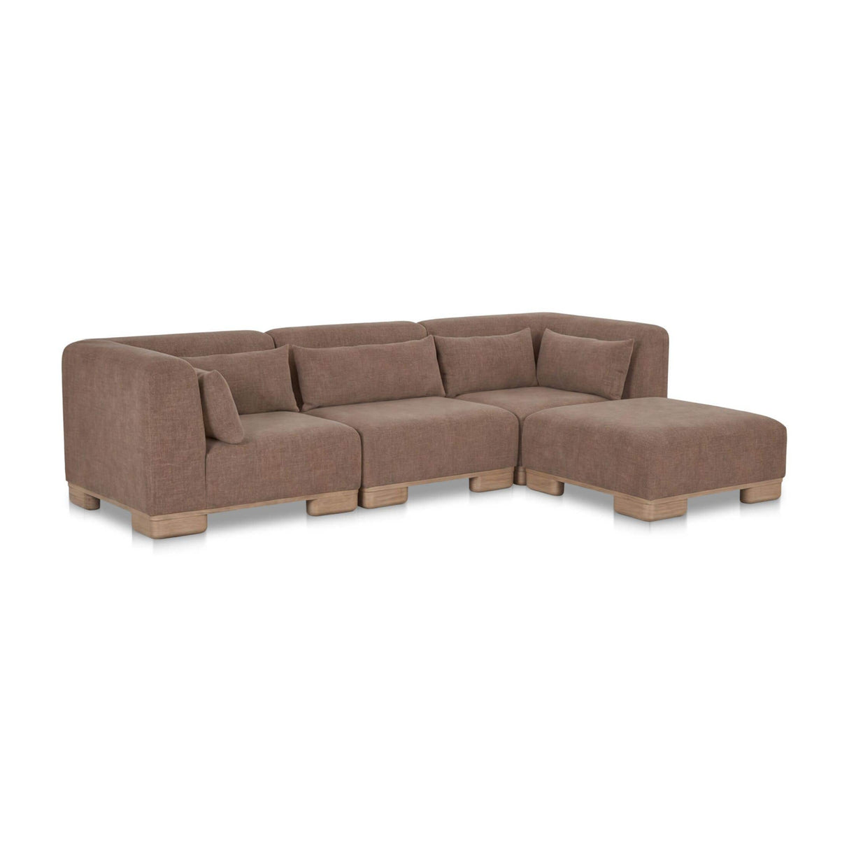 Modern European furniture - Modern Scandinavian Modular Sofa with Ottoman - www.oroa.com