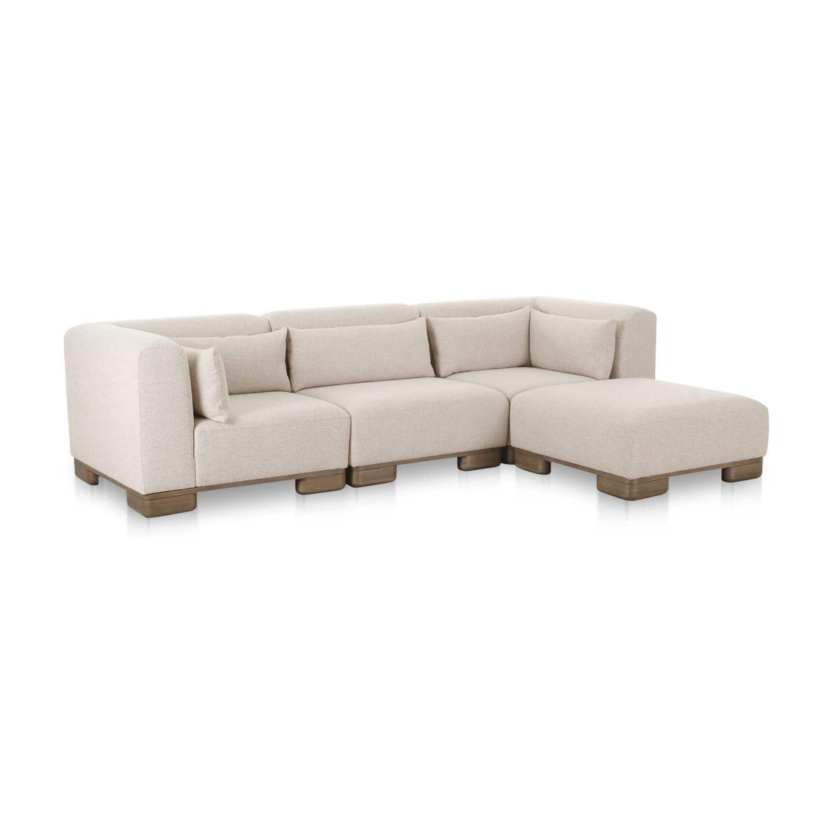 Modern European furniture - Modern Scandinavian Modular Sofa with Ottoman - www.oroa.com