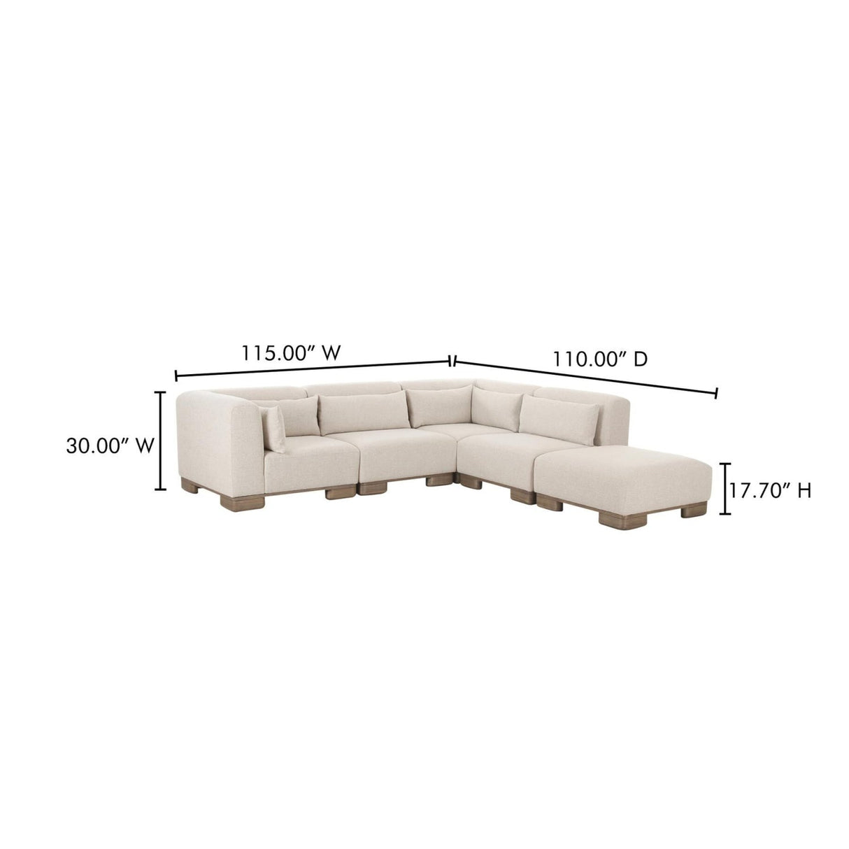 Fabric Upholstered Modular Sofa | Novi Living June - www.oroa.com