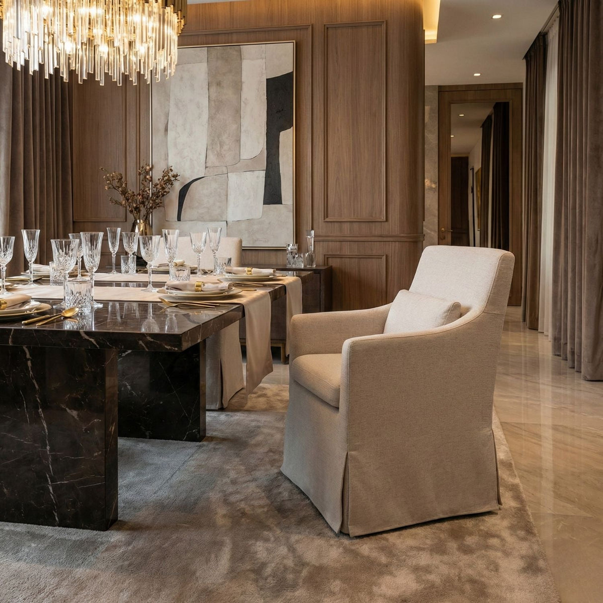 Modern European furniture - Slipcover Dining Chair - www.oroa.com
