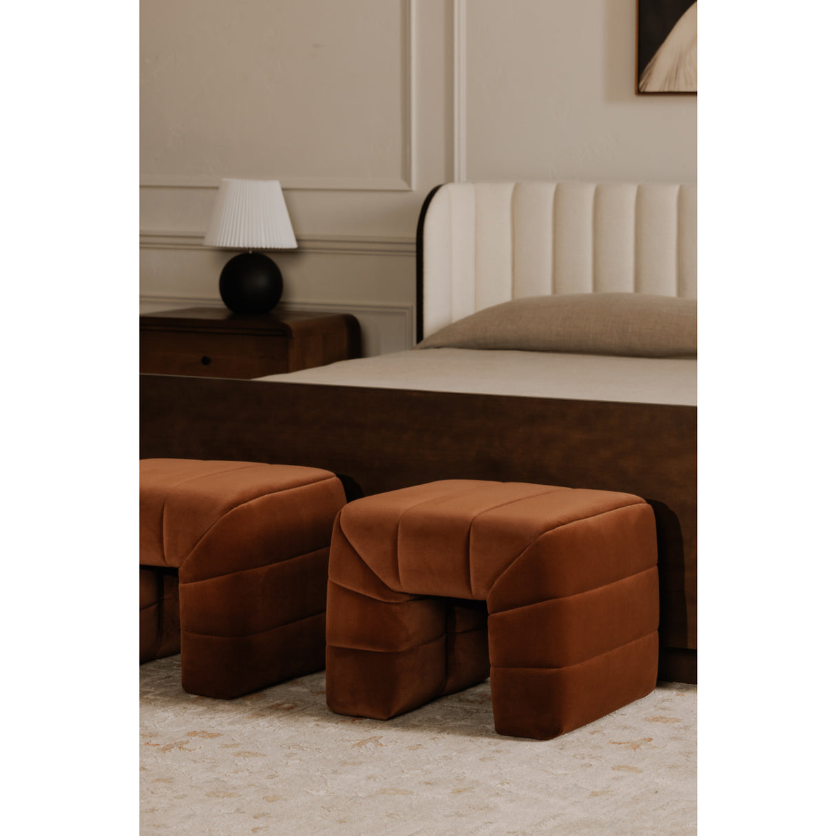 Modern European furniture - Wide Channel Detail Stool - www.oroa.com | Oroa.com