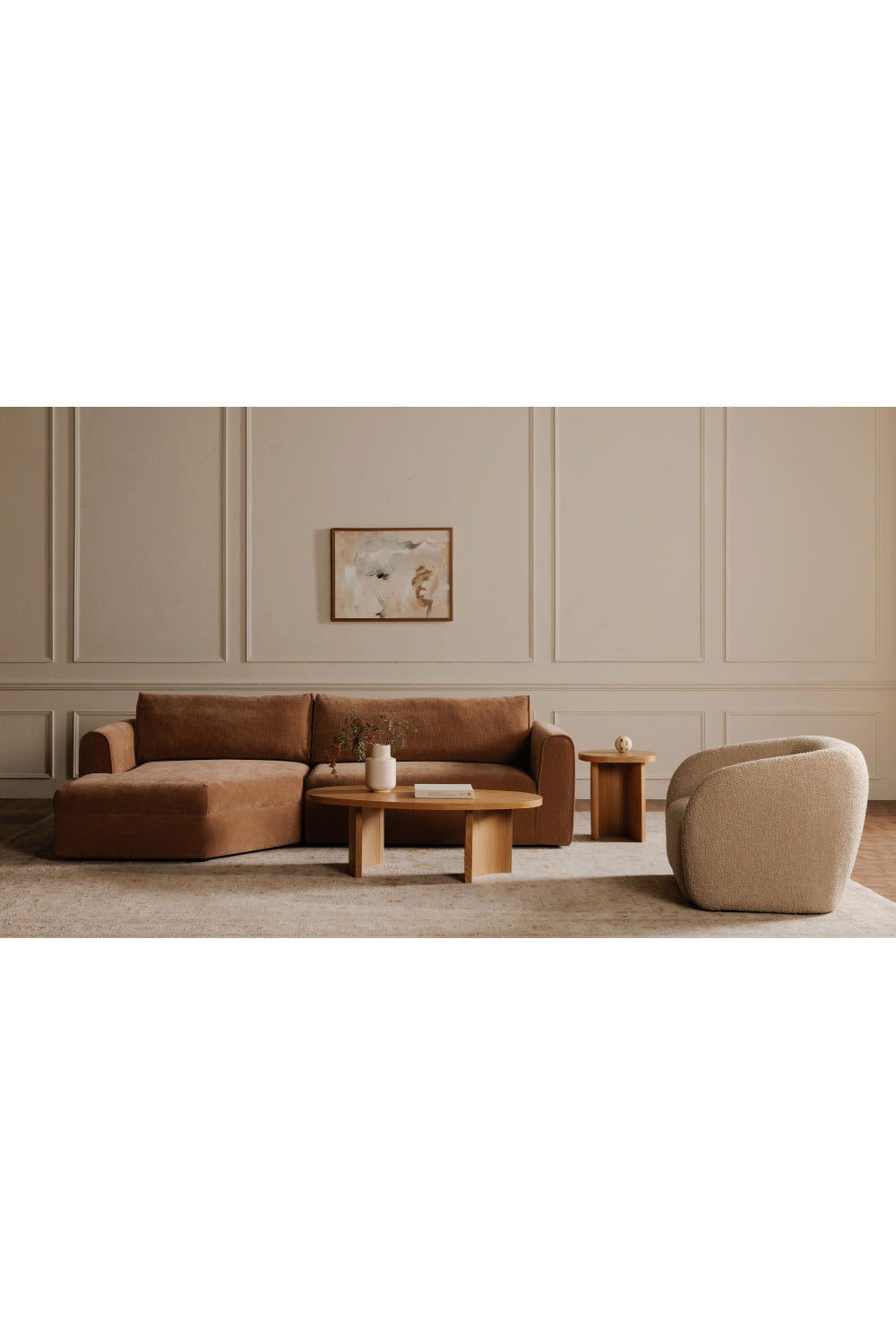 Modern European furniture - Weave Fabric Sectional Sofa - www.oroa.com