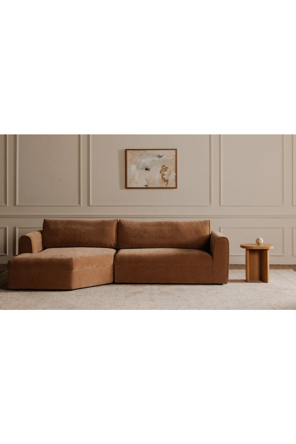 Modern European furniture - Weave Fabric Sectional Sofa - www.oroa.com