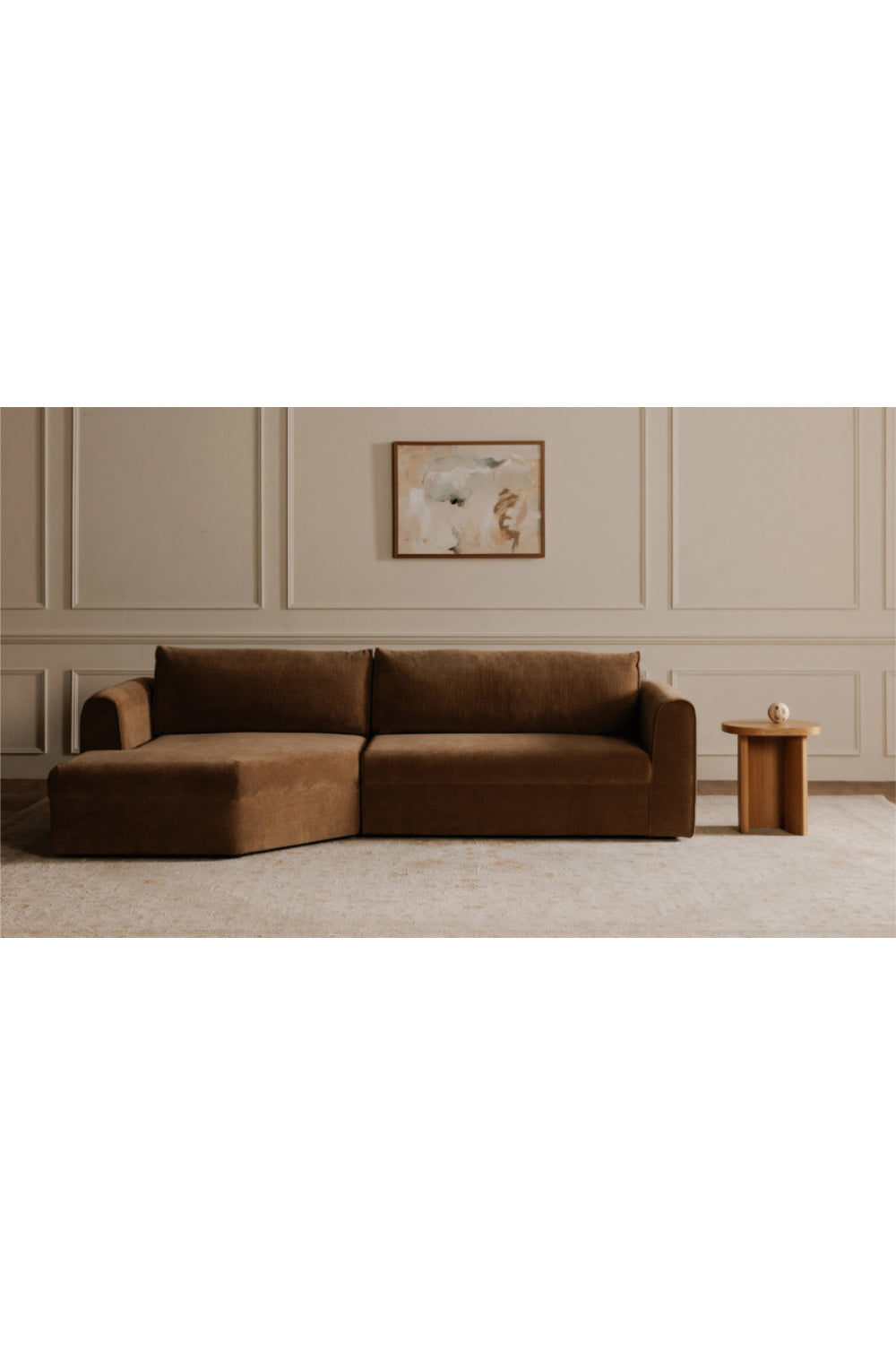 Modern European furniture - Weave Fabric Sectional Sofa - www.oroa.com