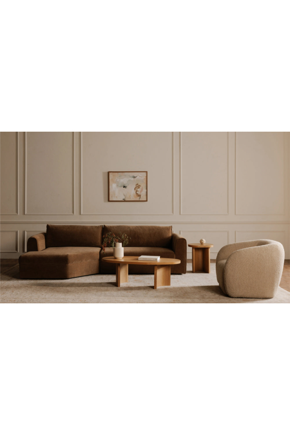 Modern European furniture - Weave Fabric Sectional Sofa - www.oroa.com