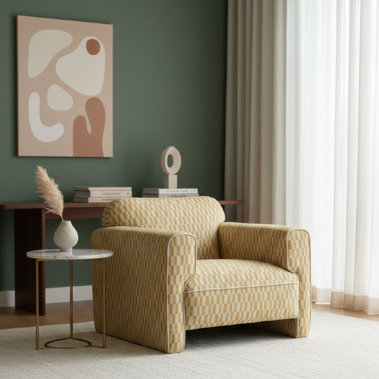 Modern European furniture - Rolled-Arm Accent Chair - www.oroa.com