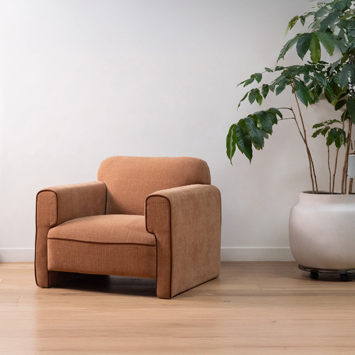 Modern European furniture - Rolled-Arm Accent Chair - www.oroa.com