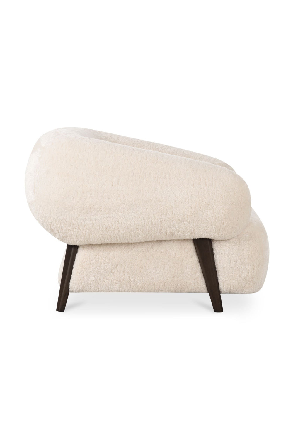 Modern European furniture - Cream Fur Lounge Chair - www.oroa.com