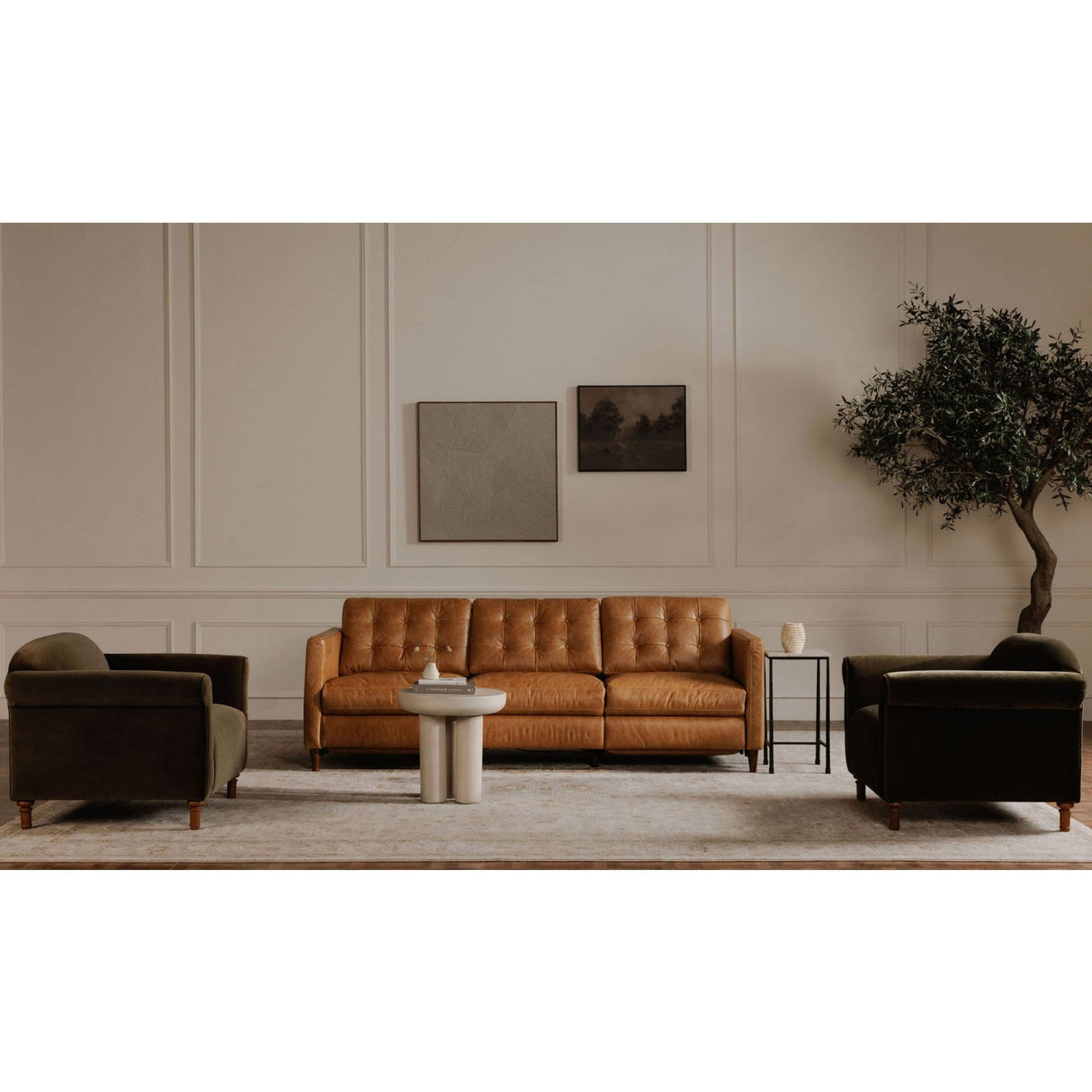 Modern European furniture - Mohair Inspired Rolled-Arm Accent Chair - www.oroa.com