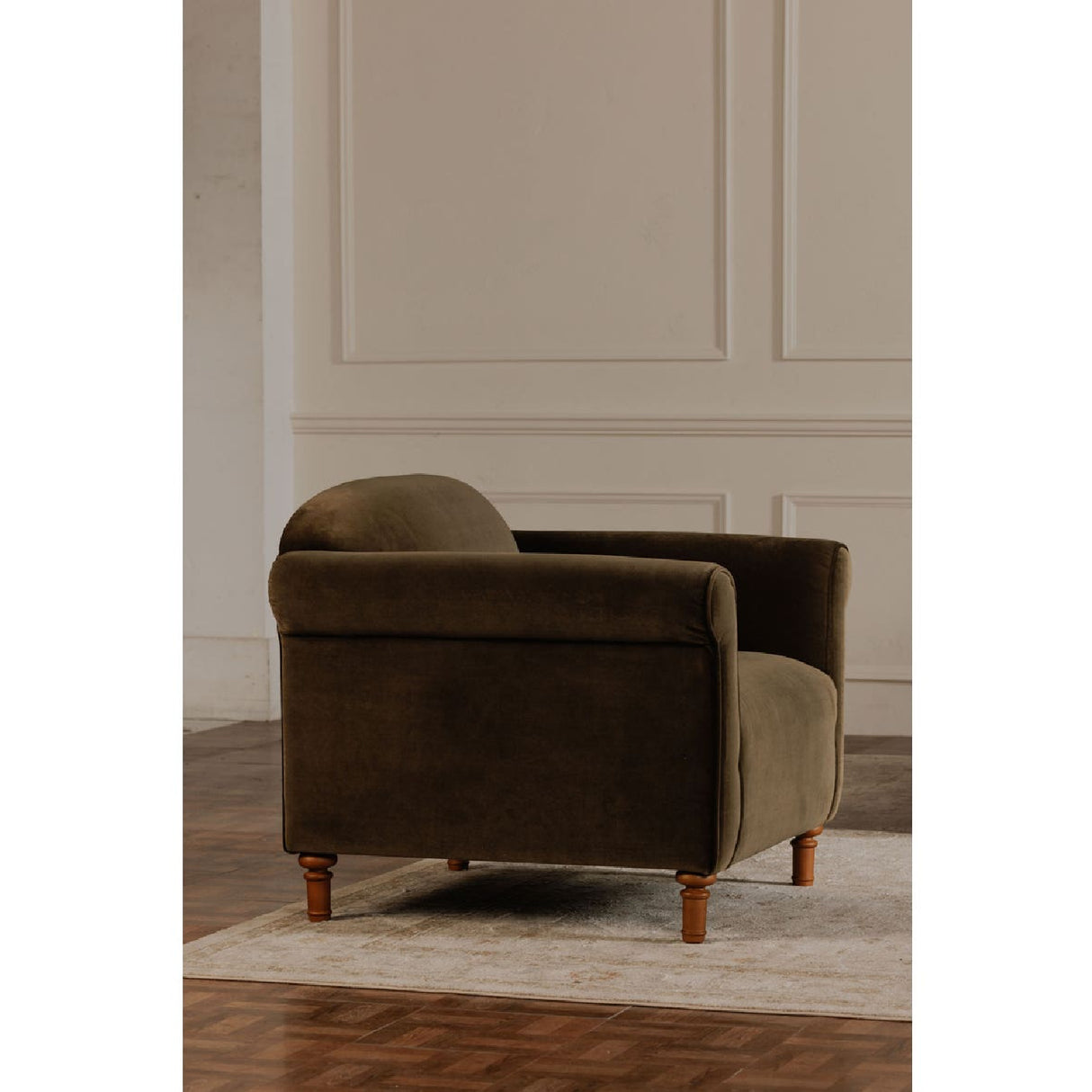 Modern European furniture - Mohair Inspired Rolled-Arm Accent Chair - www.oroa.com | Oroa.com