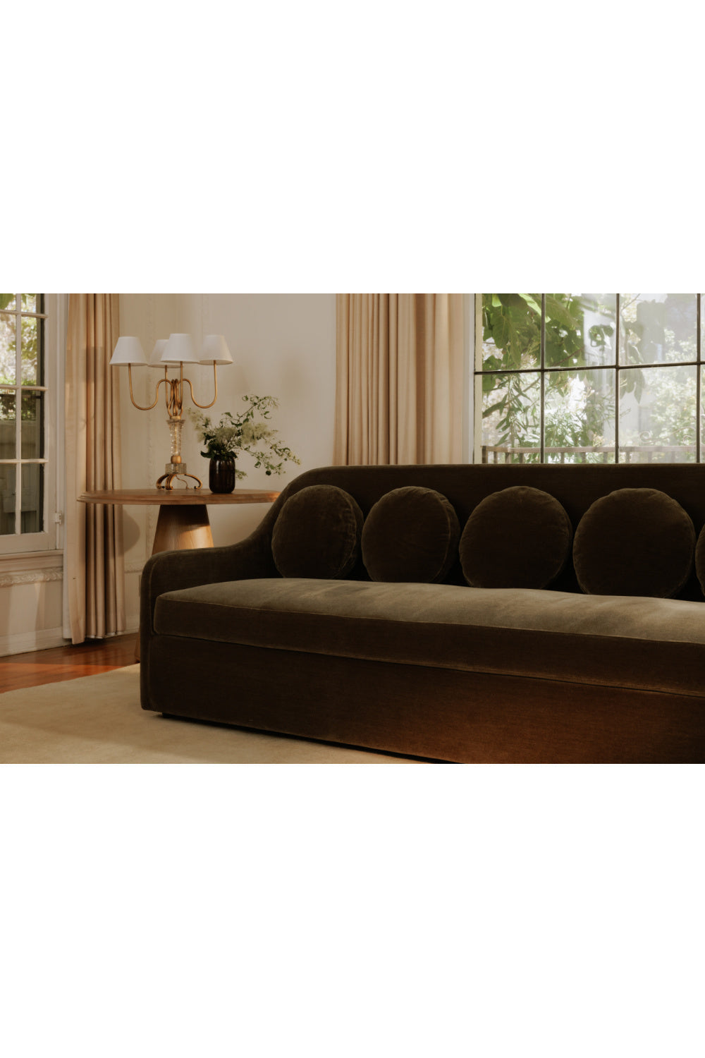 Modern European furniture - Curved Back Upholstered Sofa - www.oroa.com