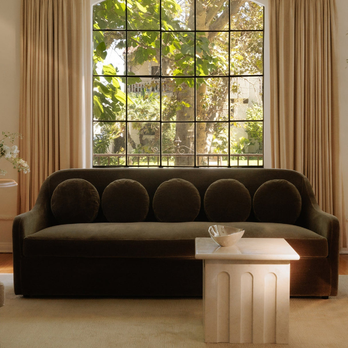Curved Back Upholstered Sofa – Rialto – alternate view 13