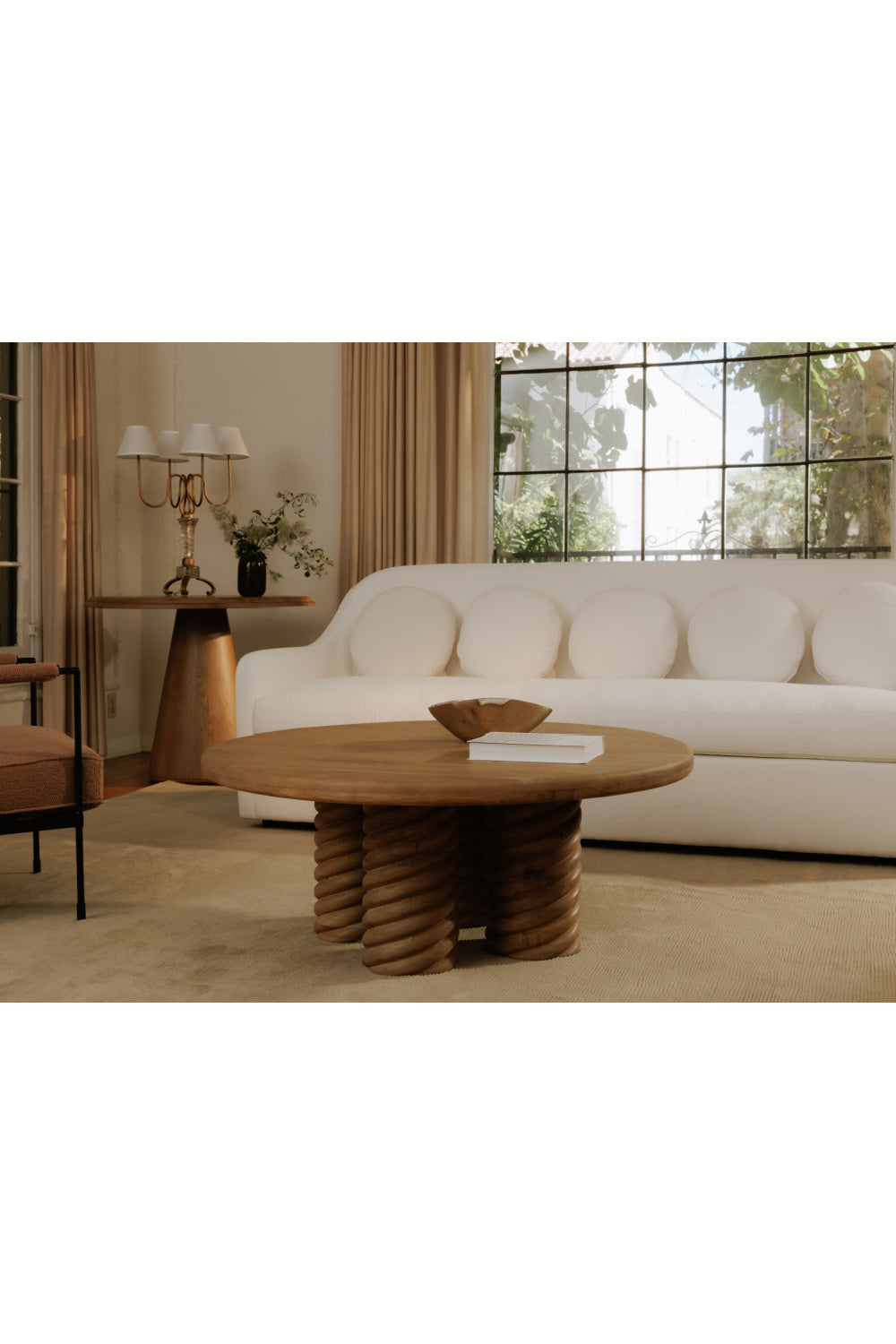Modern European furniture - Curved Back Upholstered Sofa - www.oroa.com