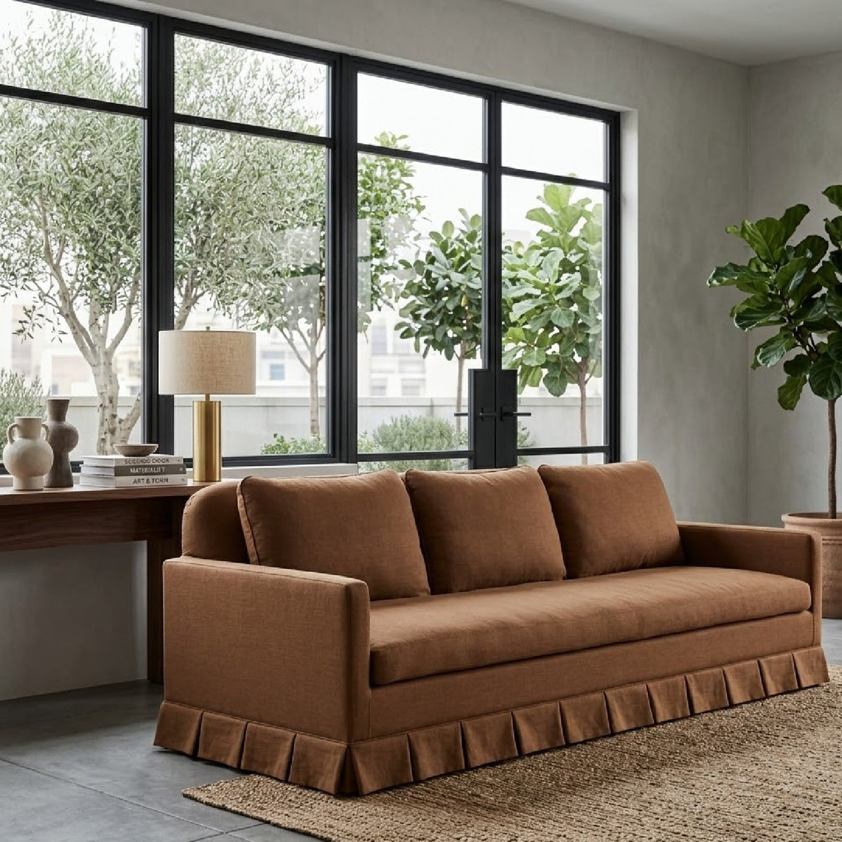 Pleated Skirt Fabric Sofa – Pellicano – alternate view 15