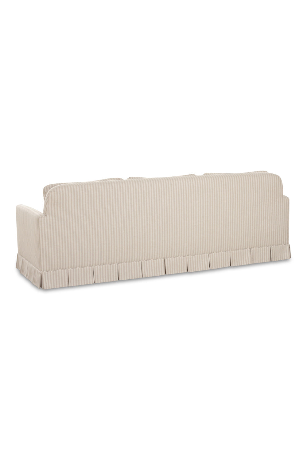 Beige Pleated Skirt Fabric Sofa – Pellicano – rear view