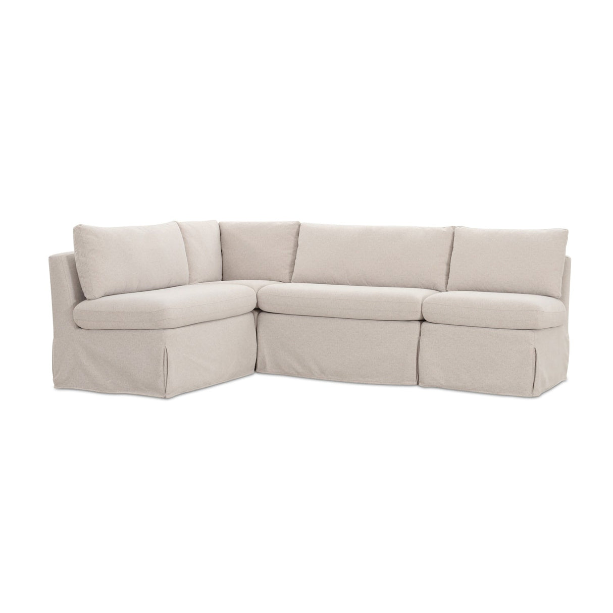 Modern European furniture - Beige L-Shaped Dining Banquette Slipcover XS - www.oroa.com