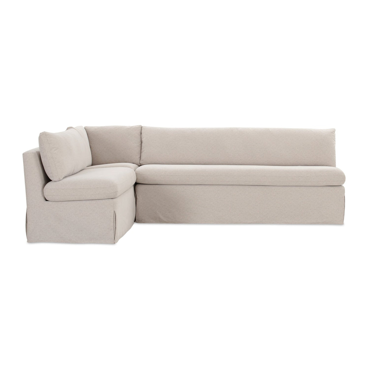 Modern European furniture - Beige L-Shaped Dining Banquette Slipcover S - www.oroa.com