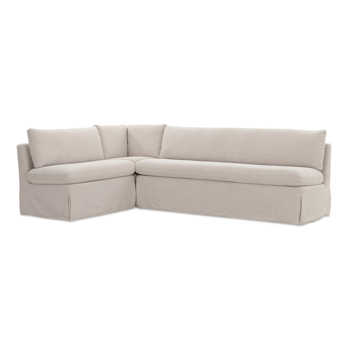 Modern European furniture - Beige L-Shaped Dining Banquette Slipcover S - www.oroa.com