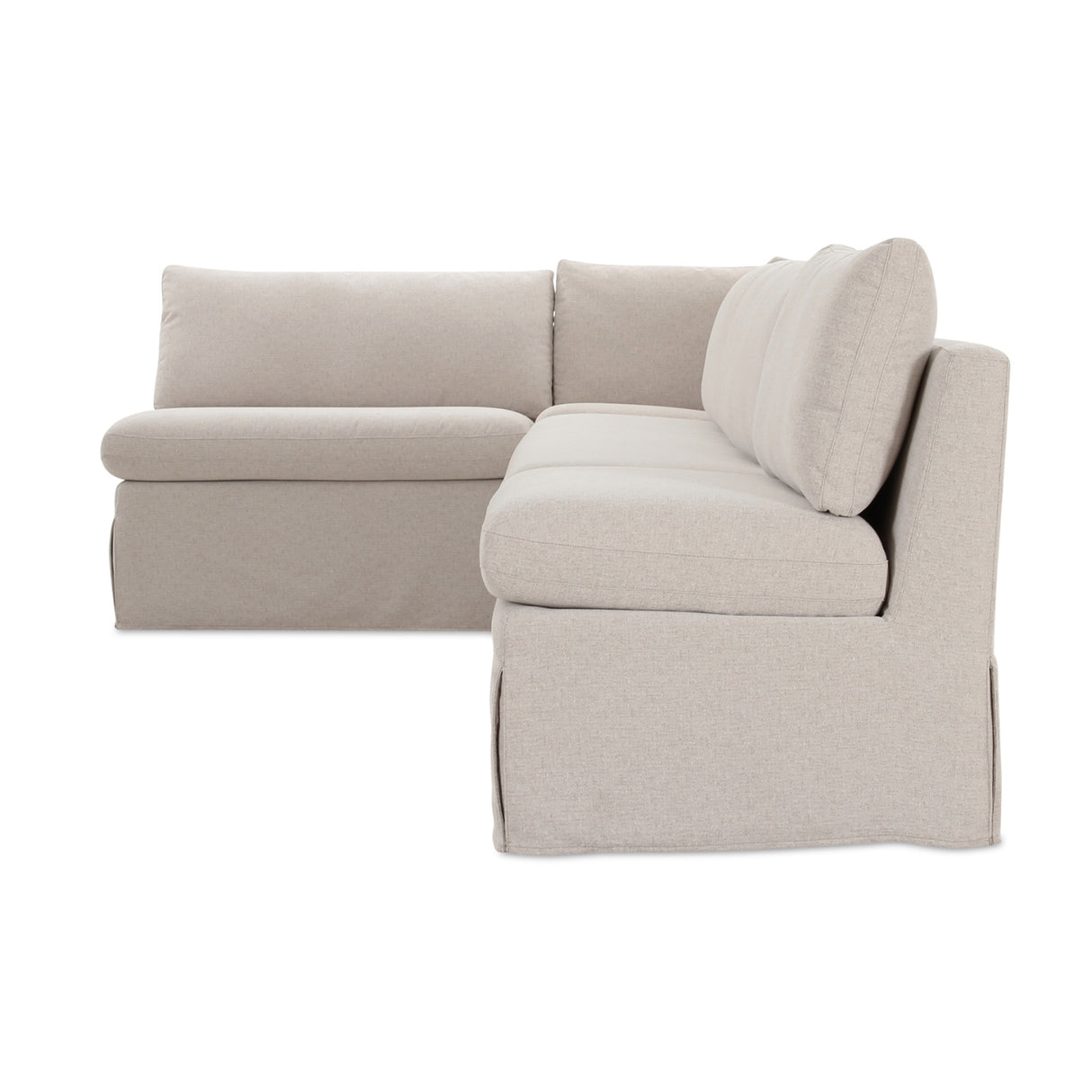 Modern European furniture - Beige L-Shaped Dining Banquette Slipcover M - www.oroa.com