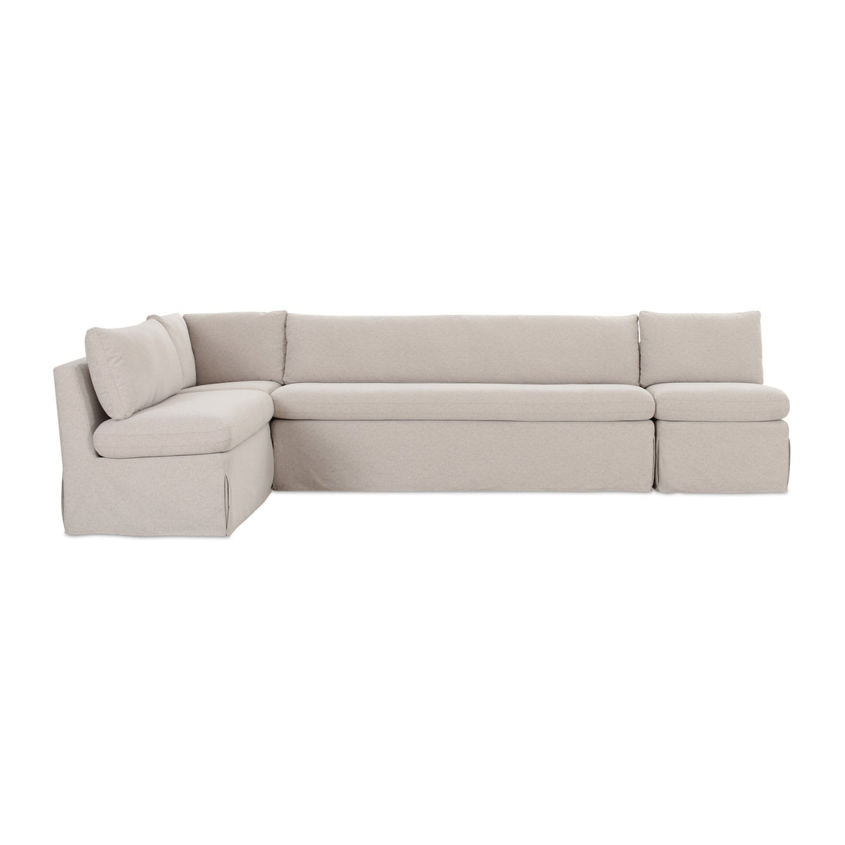 Modern European furniture - Beige L-Shaped Dining Banquette Slipcover M - www.oroa.com