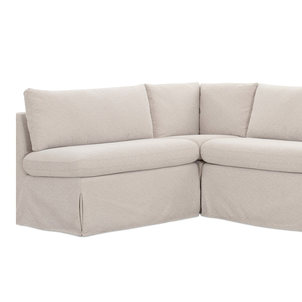 Modern European furniture - Beige L-Shaped Dining Banquette Slipcover M - www.oroa.com