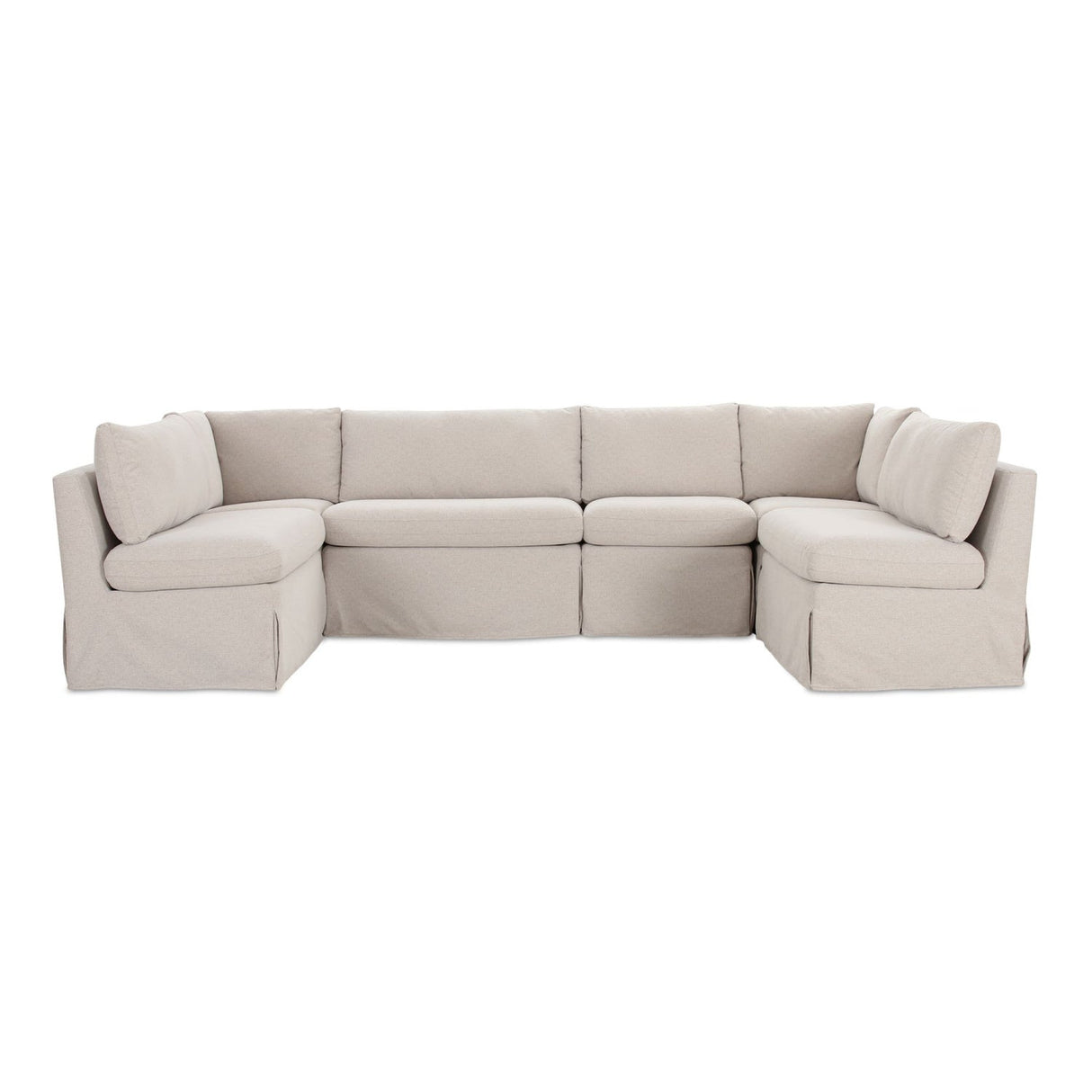 Modern European furniture - Beige U-Shaped Dining Banquette Slipcover XS - www.oroa.com