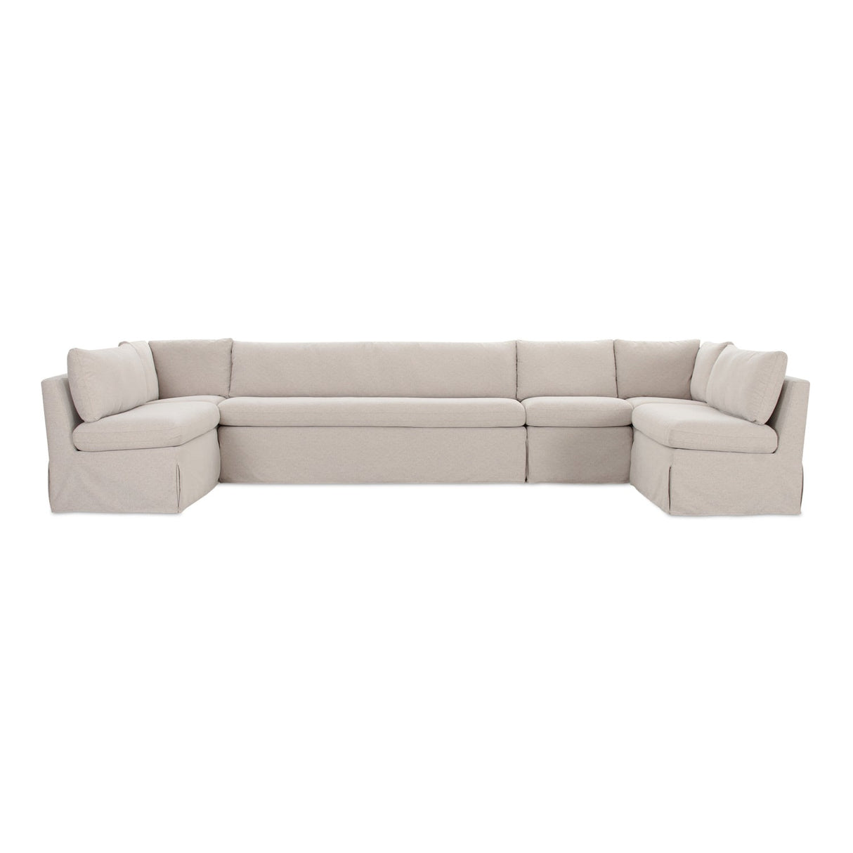 Modern European furniture - Beige U-Shaped Dining Banquette Slipcover M - www.oroa.com