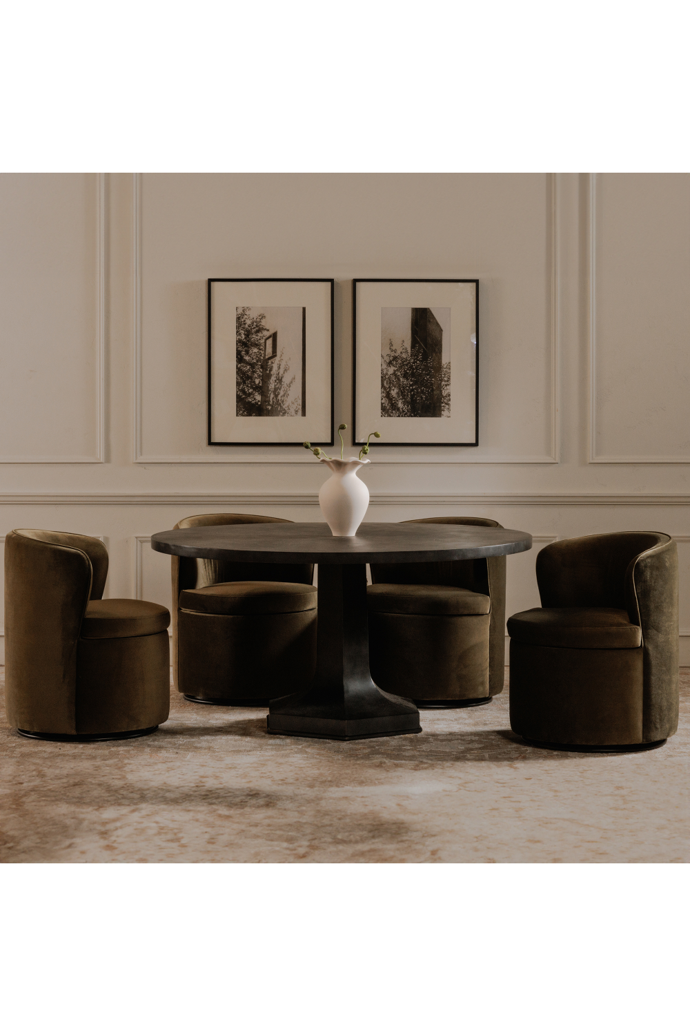 Upholstered Swivel Dining Chair | Novi Living Dane | Oroa.com