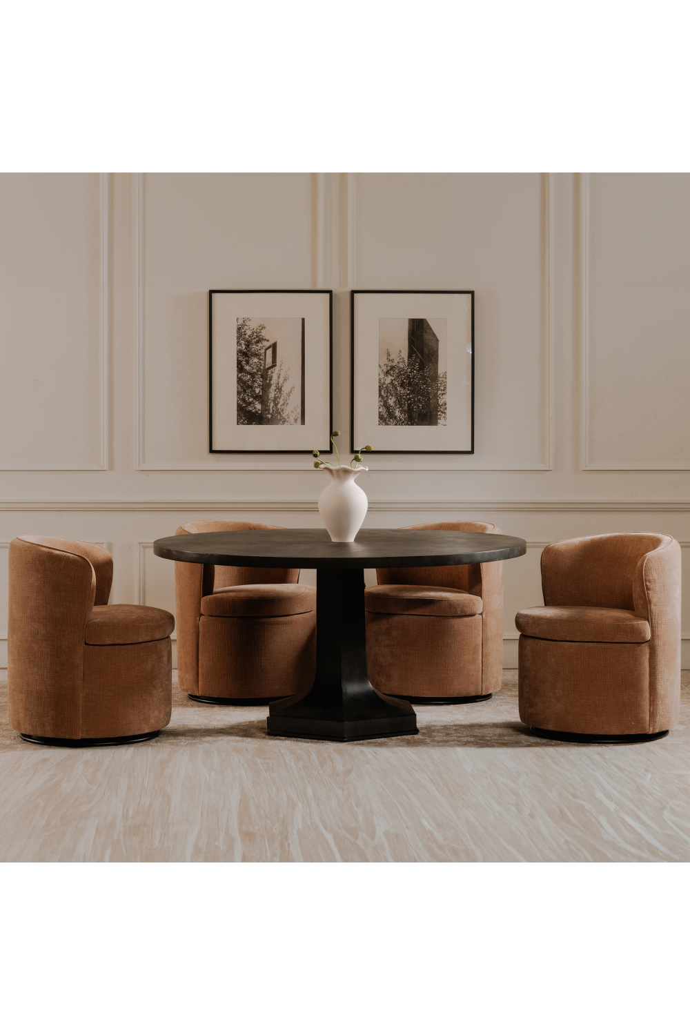 Upholstered Swivel Dining Chair | Novi Living Dane | Oroa.com